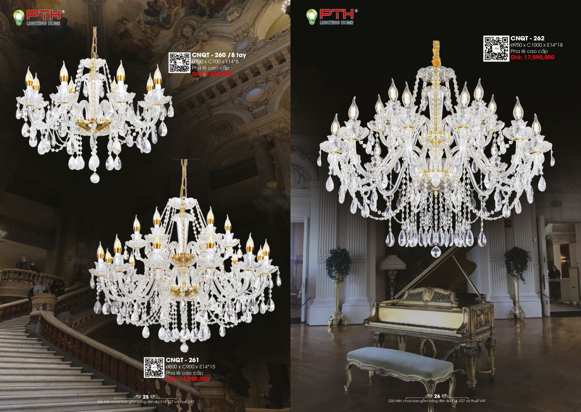 Bảng giá đèn trang trí PTH Lighting Home 2026